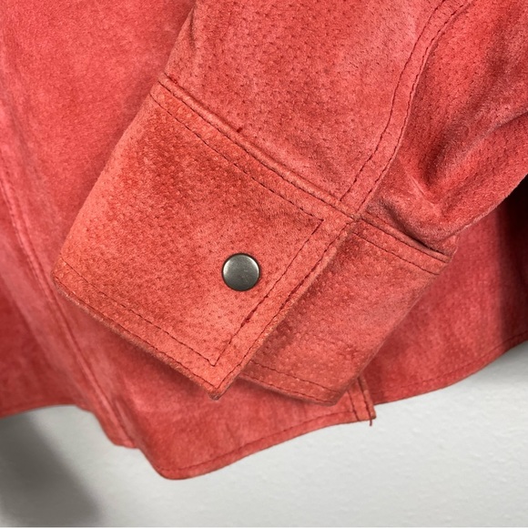 C.J. Banks Leather Suede Snap Front Jacket 1X - Picture 6 of 9